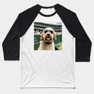 Dog watching tennis at Wimbledon center court Baseball T-Shirt